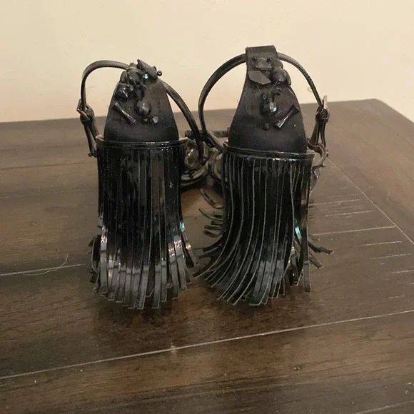 Louis Vuitton  Black Beaded Women's Sandals - Picture 6 of 11